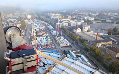 Hubseilprüfung im Freizeitpark