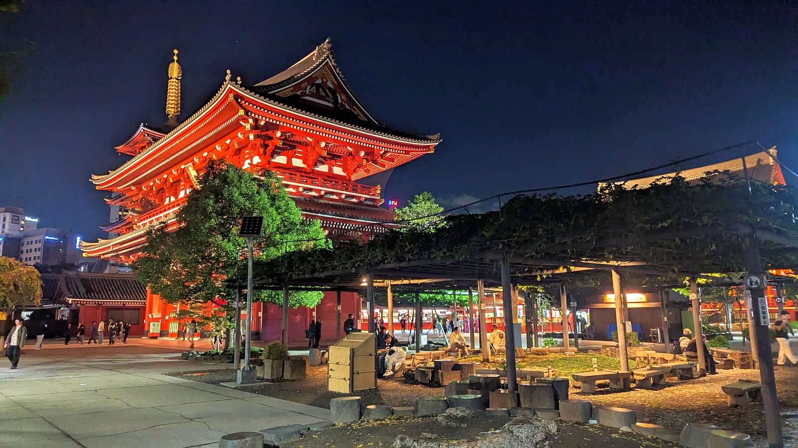 Traditional urban building with distinctive roof decorations in Japan <br>
