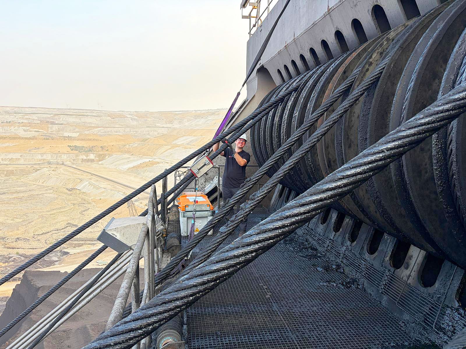 Rope inspection on Bucket-Wheel Excavator 293 using ROPESYS R83